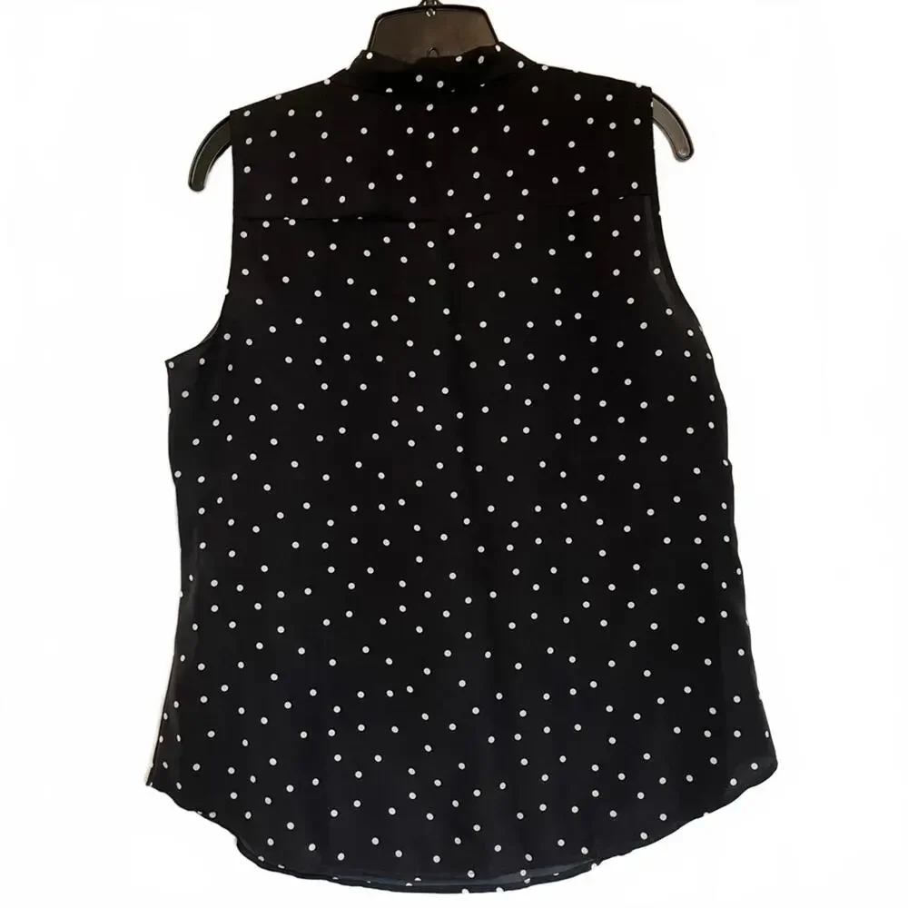Ann Taylor Polka dot tie blouse - Picture 2 of 2